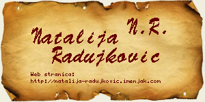 Natalija Radujković vizit kartica